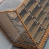 Meuble de mercerie ou comptoir de magasin ancien en érable et chêne britannique, années 1930