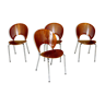 Set de 4 chaises de table model. 3298 Trinidad Nanna Ditzel Danemark 1960