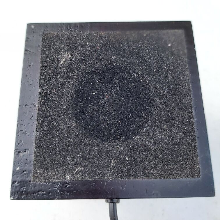Demeter wood and glass lamp Maison Desny 1980