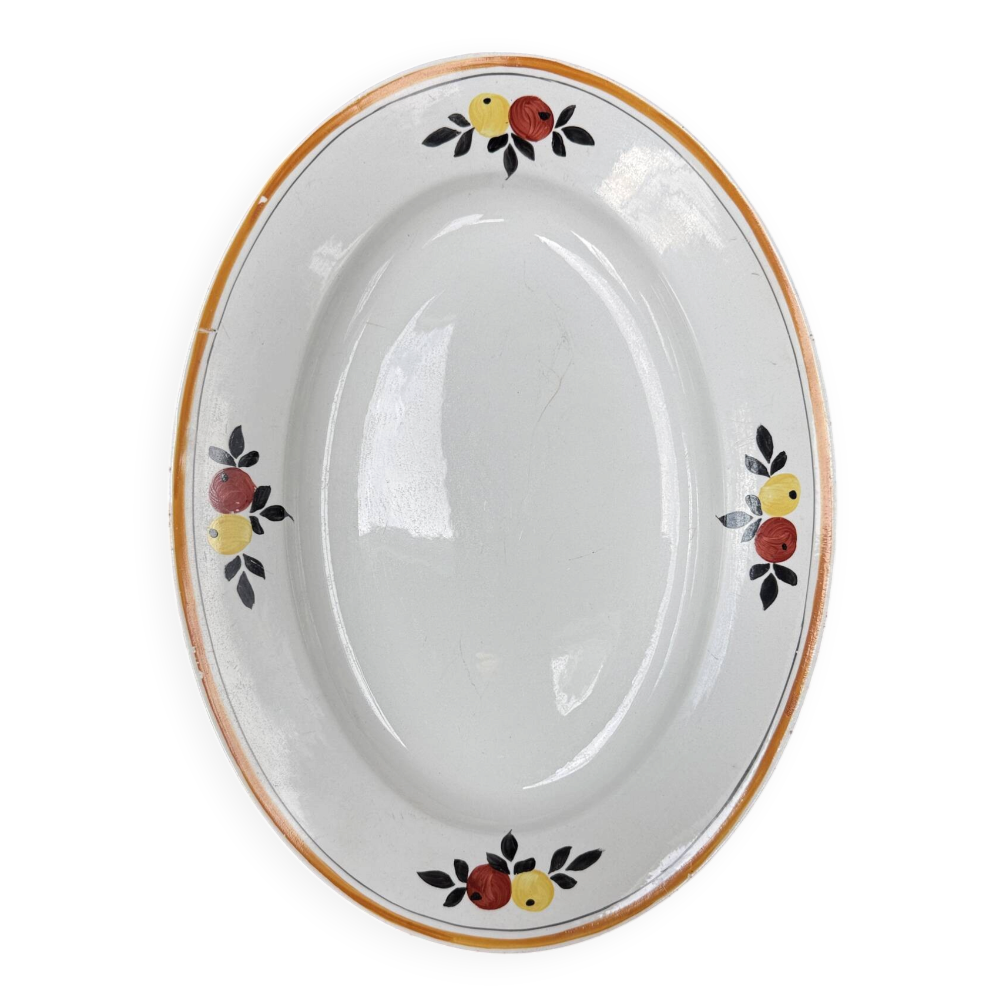 Large oval dish Moulin des Loups, model Granite