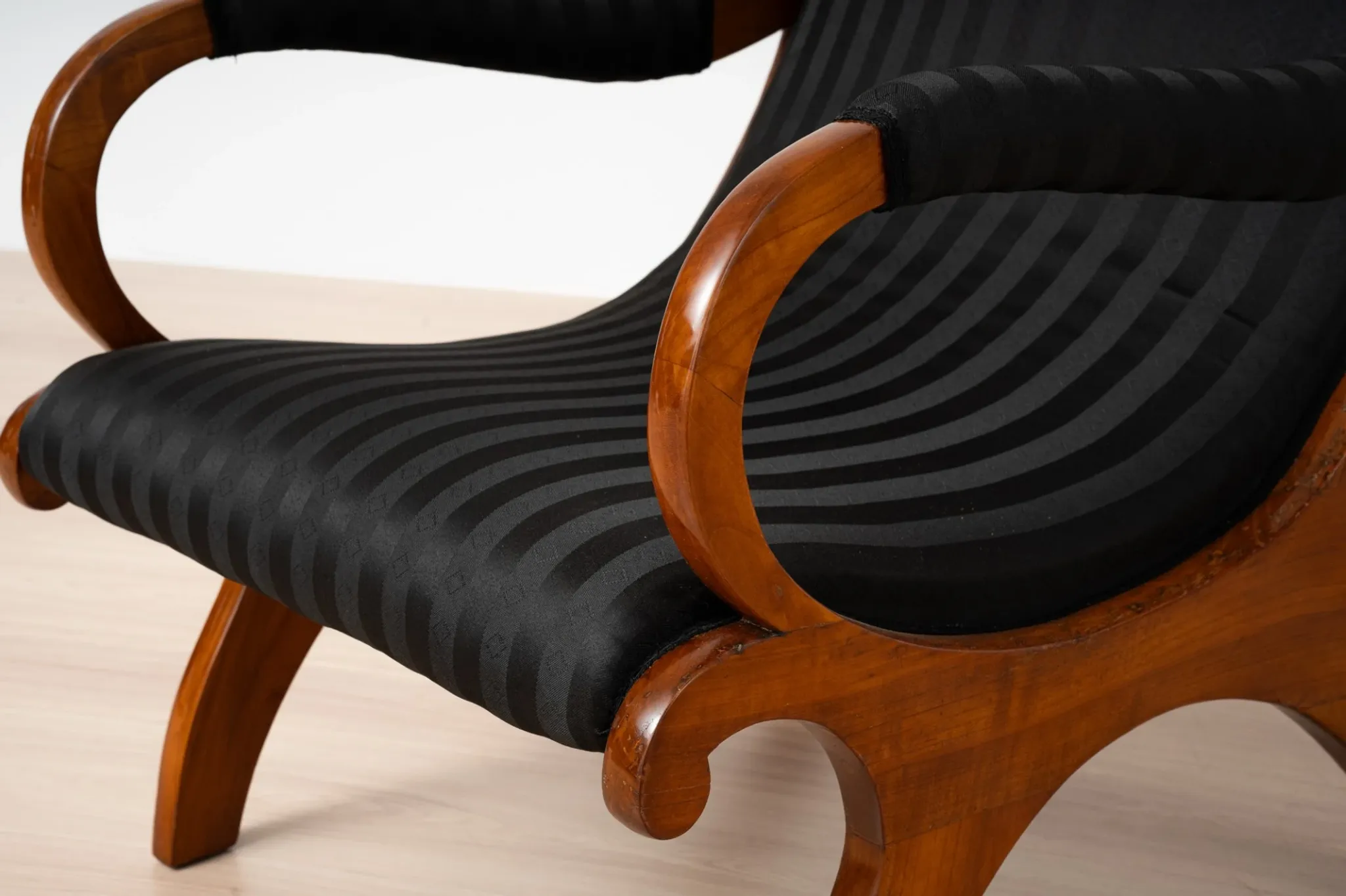 19th-Century Biedermeier Cherrywood Armchair, Germany, circa 1830-1850
