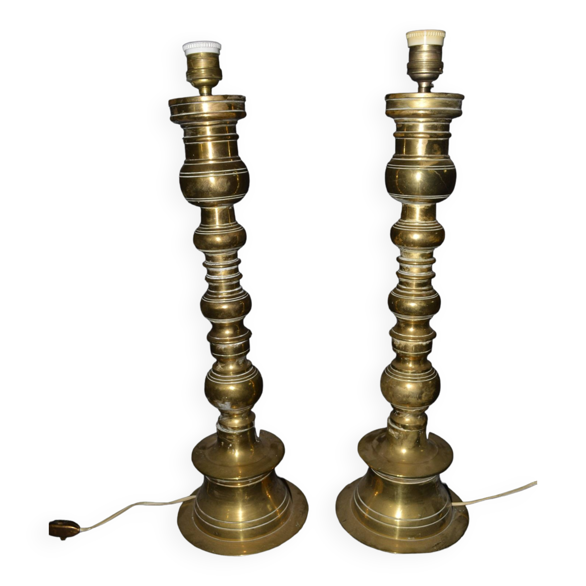 Paire de pied de lampe - Pique-Cierges grande taille