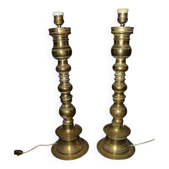 Paire de pied de lampe - Pique-Cierges grande taille