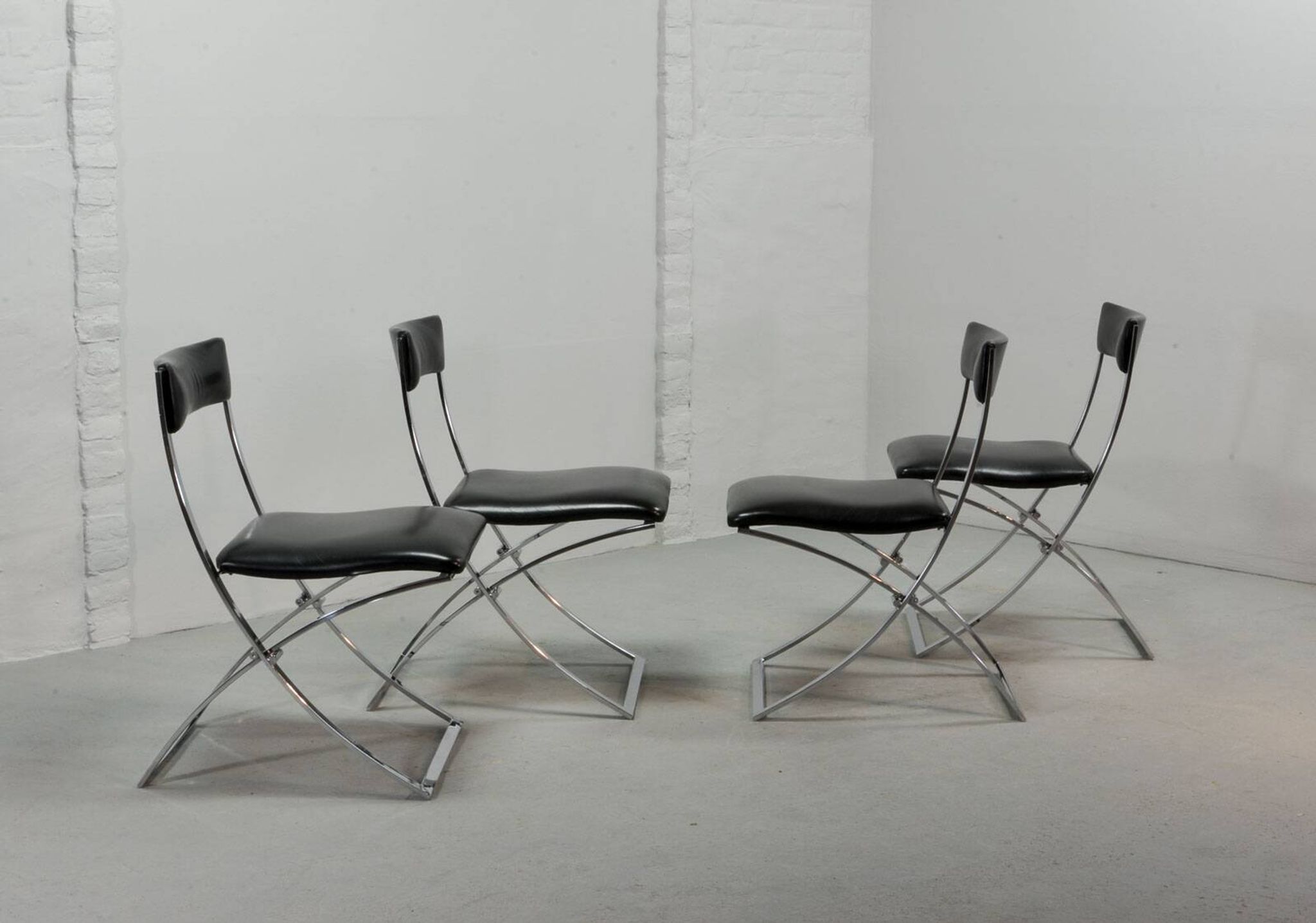 Chaises de salle à manger vintage Marcello Cuneo pour Mobel Italia, années 1980
