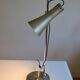 Brushed aluminium and chrome metal desk lamp 70's 1970
