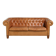 Sheepskin 2.5-seater Chesterfield sofa in a light cognac colour
