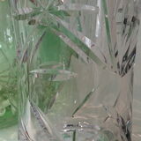 Carved crystal vase