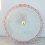 Precious Italian pink Murano glass ceiling fixture, Murano, 1970