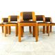 Vintage brutalist dining chairs, set of 6 - 1970s