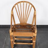 Set of 4 rattan armchairs