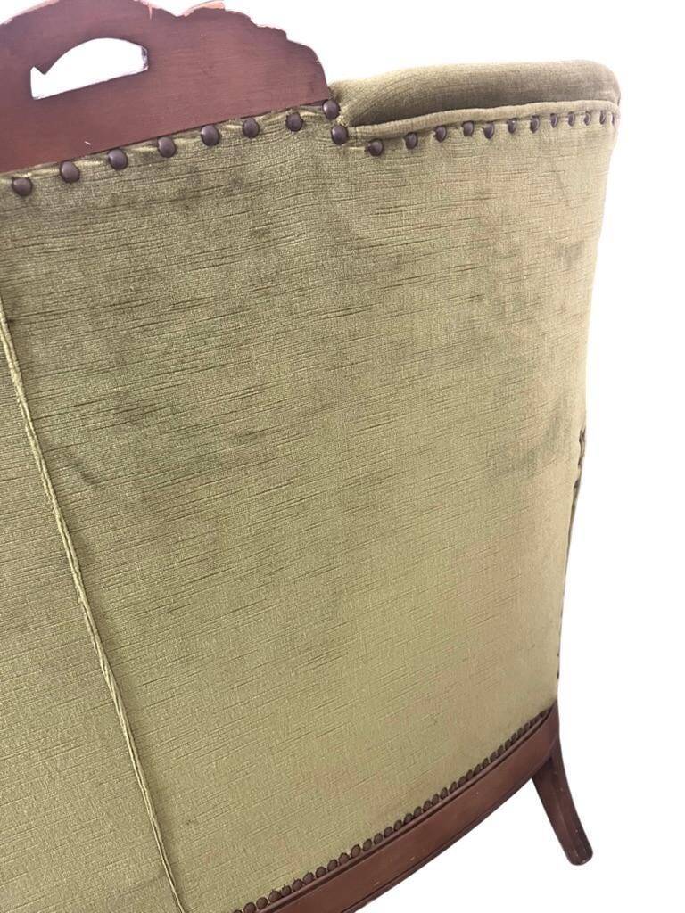 Vintage green baroque sofa / three-seater / sofa