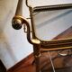 Golden metal serving trolley