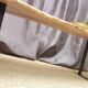 Bleached walnut coffee table square feet metal industrial style