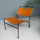 A. A. Dolleman Lounge Chair by Metz & Co, Mid-Century Leather & Metal