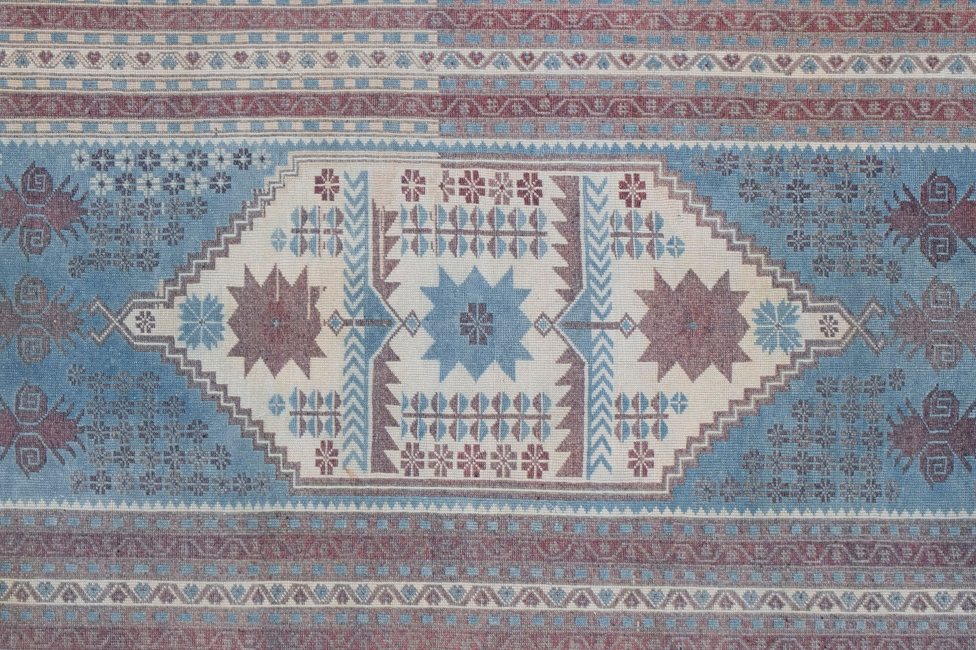 Vintage faded turkish oushak rug 103 x 190 cm