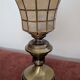 Brass and mother-of-pearl lamp. Lighthouse.