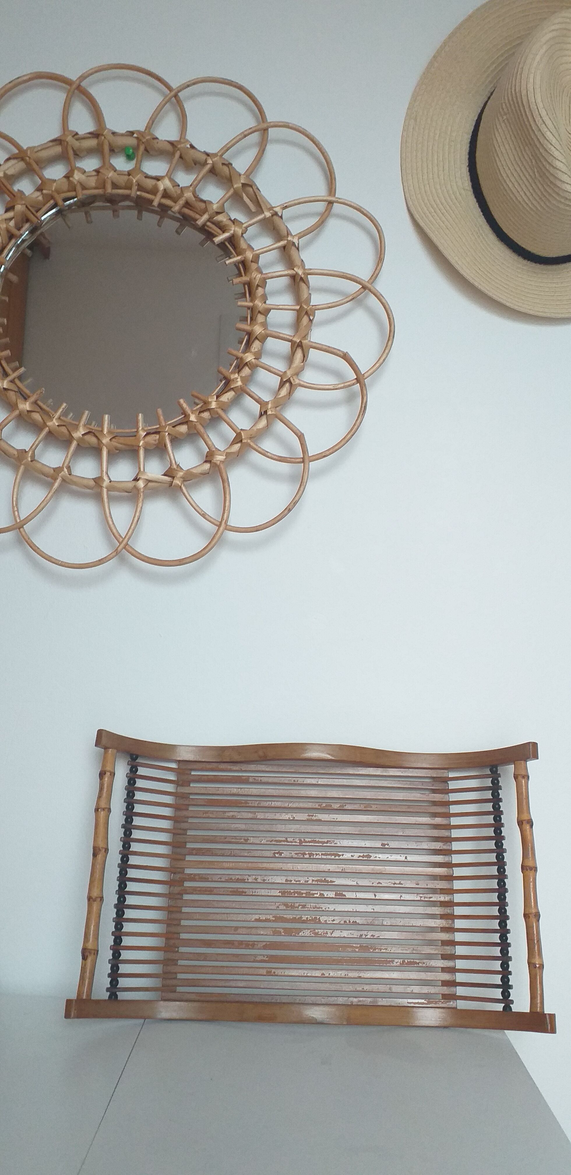 Wooden and bamboo tray