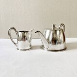 White metal teapot and creamer, Félix Frères Toulouse
