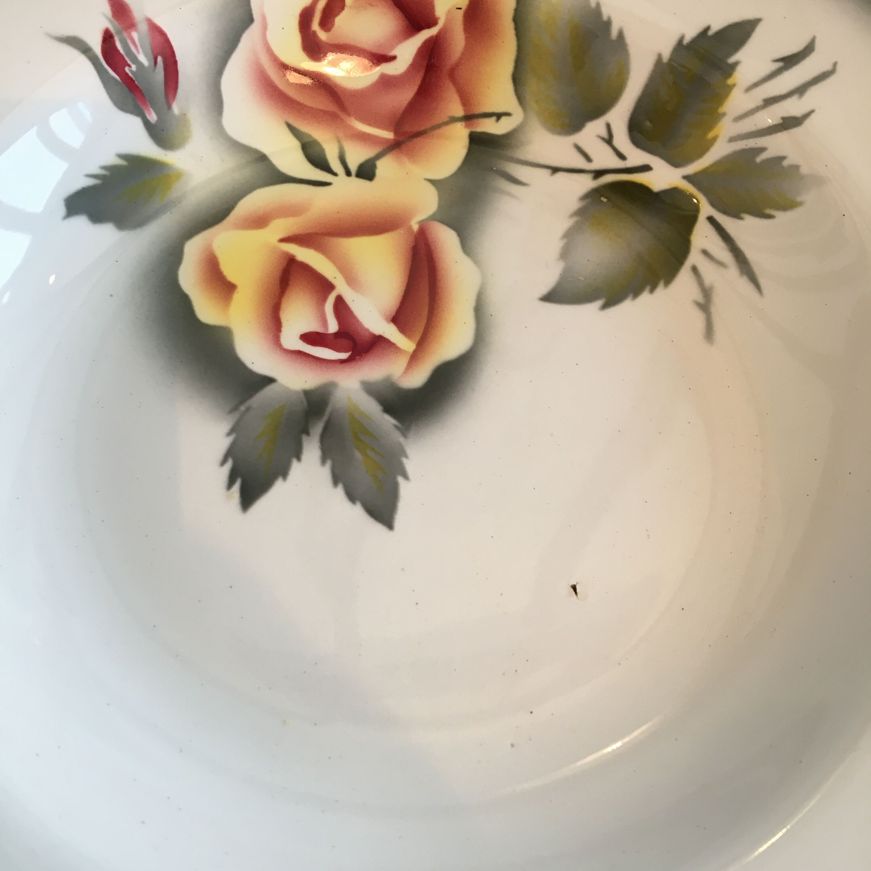 Set of 4 hollow plates "Odile" Digoin Sarreguemines