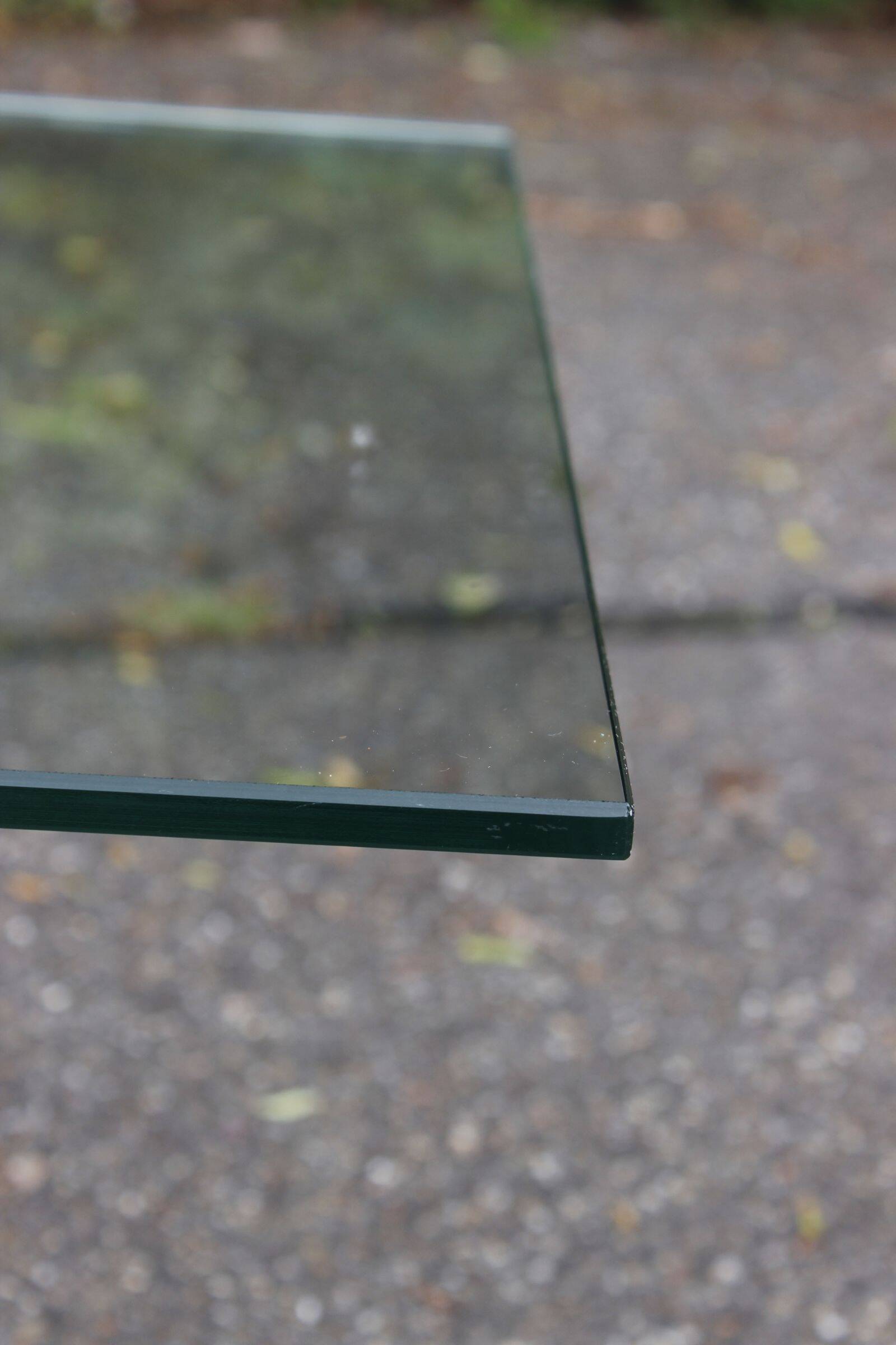 Vintage coffee table with frosted plexiglass base 1970s