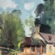 Painting "The Queen's Hamlet" - Versailles, signed