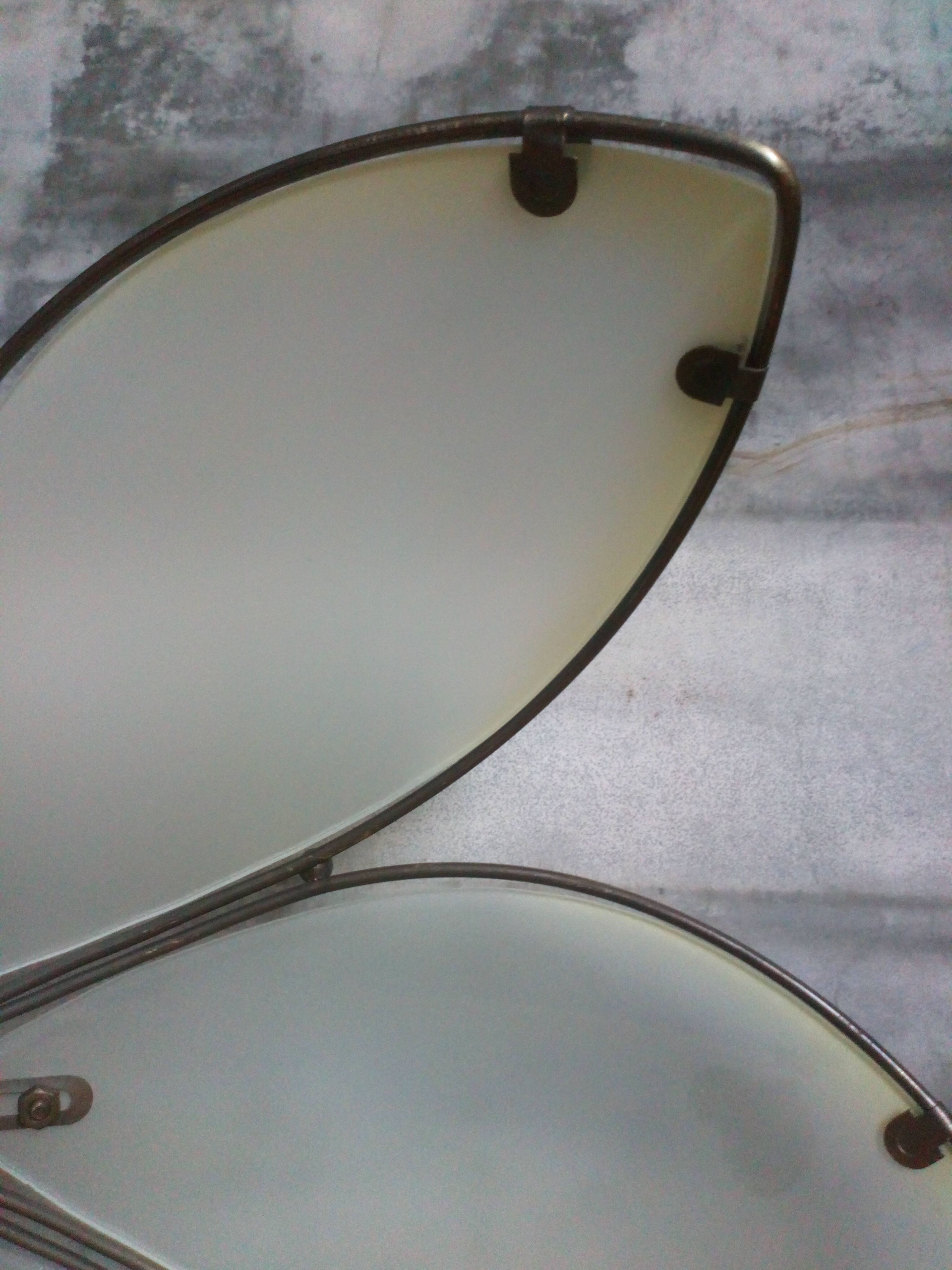 Daisy suspension shortbread glass and vintage brass