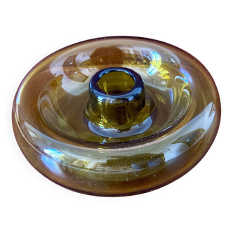 Dieulefit Amber Candle Holder - Vintage