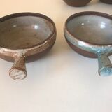 Lot de 6 coupes vintage grès par Roger Jacques