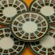 5 vintage ceramic dessert plates Boch Belgium