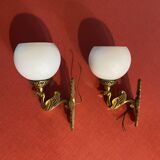 Paire d’appliques bronze style Empire
