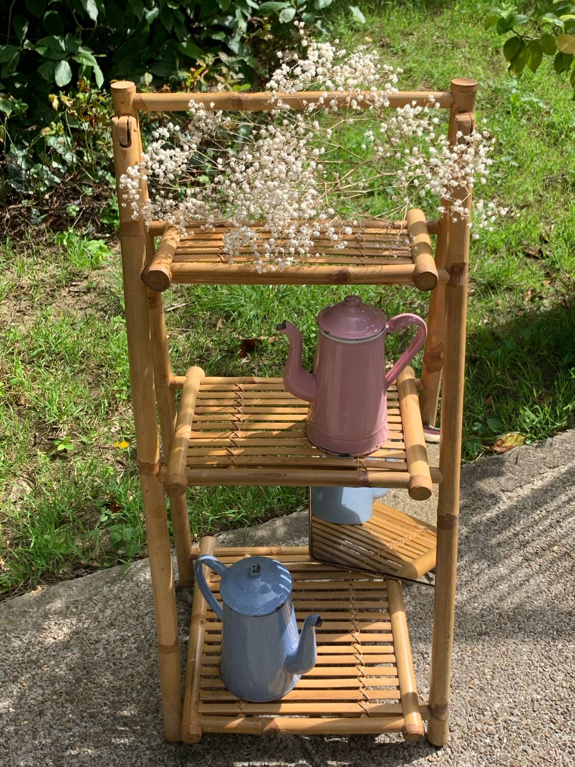 Étagère en bambou pliante