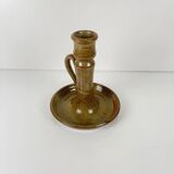 Stoneware hand candlestick