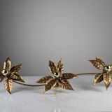Wall lamp with three flowers by Willy Daro, Belgium, 1970s
