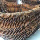 Harvest hood basket wood and wicker