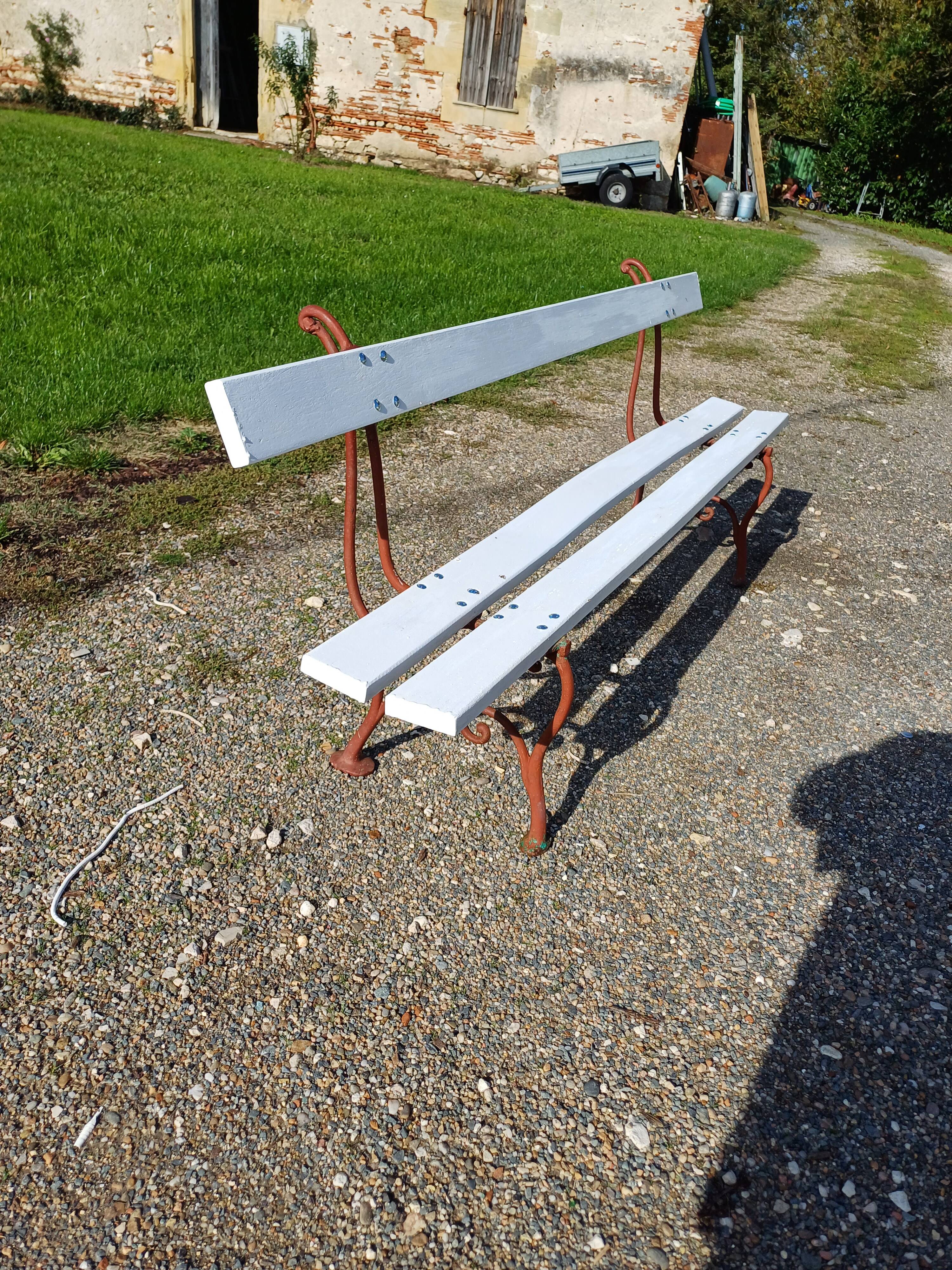 Cast iron and wood garden bench, 1900