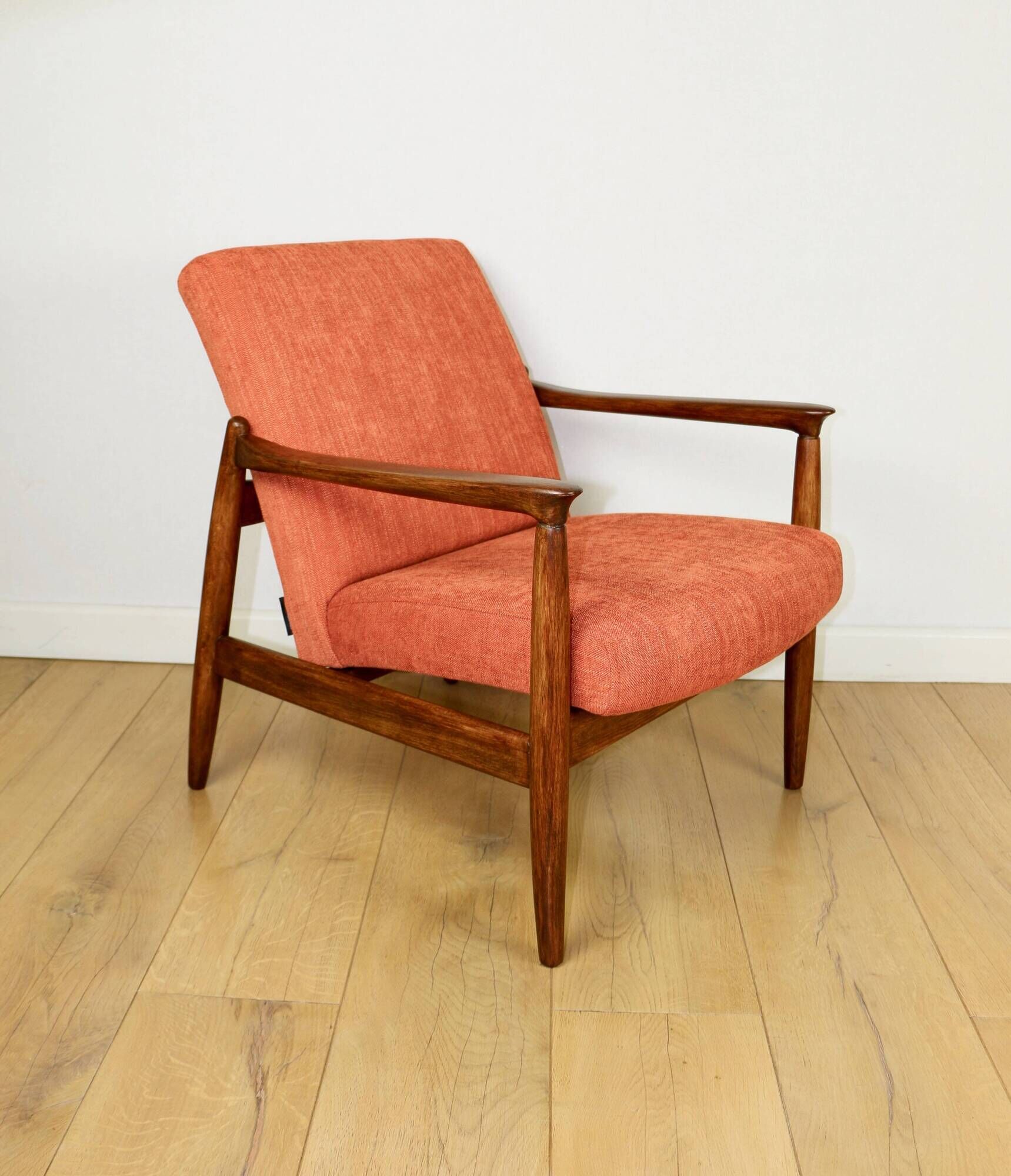 GFM-64 armchair, design by Edmund Homa from the 70s, terracotta brick