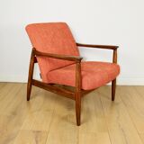 Fauteuil GFM-64, design Edmund Homa des années 70, brique en terre cuite