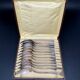 White metal (silverware) dessert spoons in original box – 1224b8