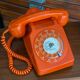 Vintage orange dial phone