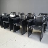 Vintage dining chairs by made in italy, 1970s - set of 8