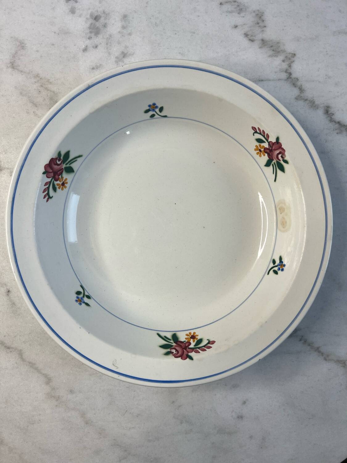 Large hand-painted salad bowl