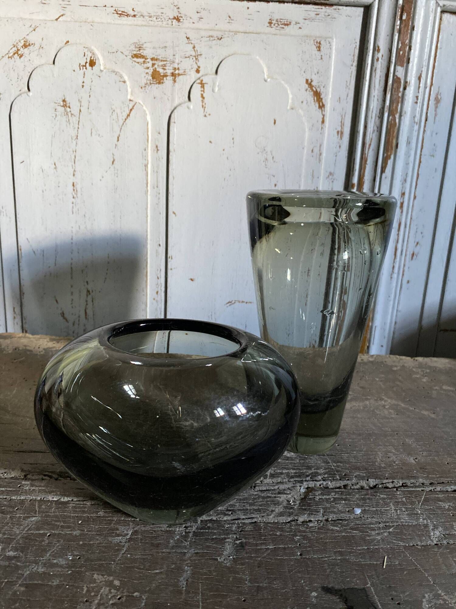Danish Holmegaard blown glass vase