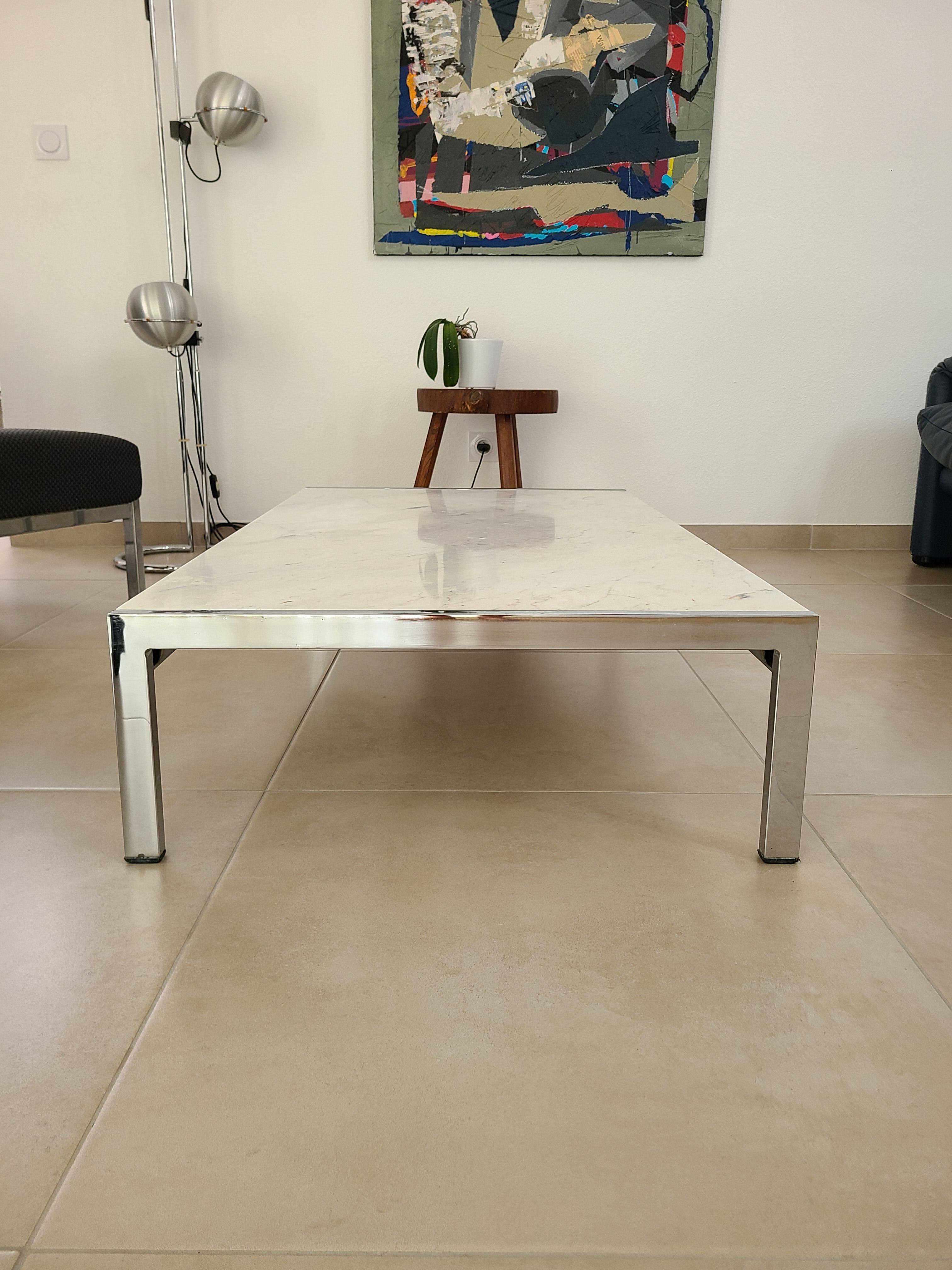 Vintage marble coffee table design J.A.Motte for Airborne 1960