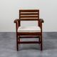 Oak armchair from the 50s with Lelièvre buckle cushion