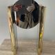 Hollywood Regency clock by Nufa Holland in brass 70s-80s