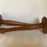 Pair of large wooden candlesticks