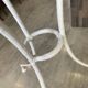 White square bistro table for bar café terrace garden metal 1950 white