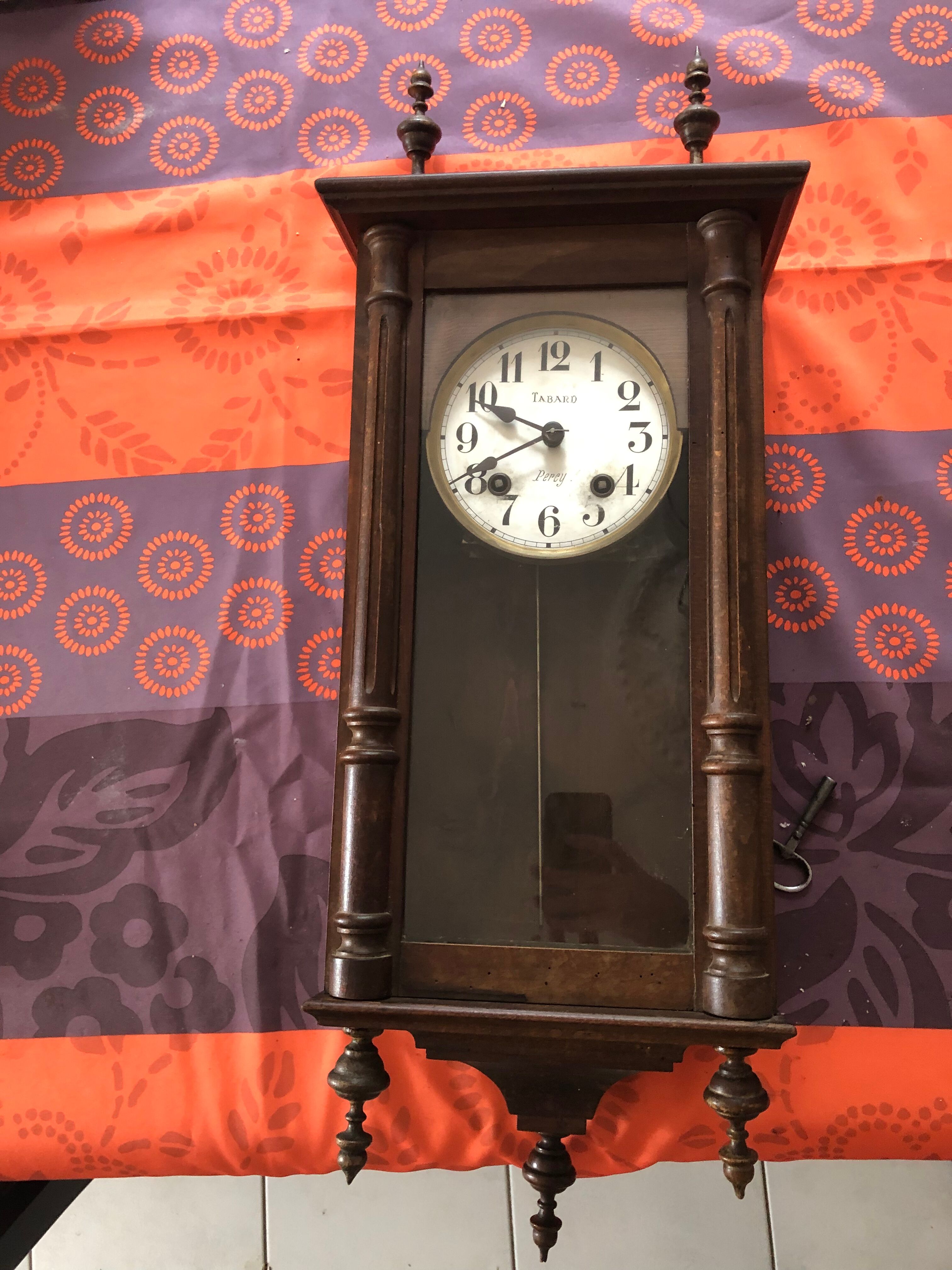 Antique wall chime clock