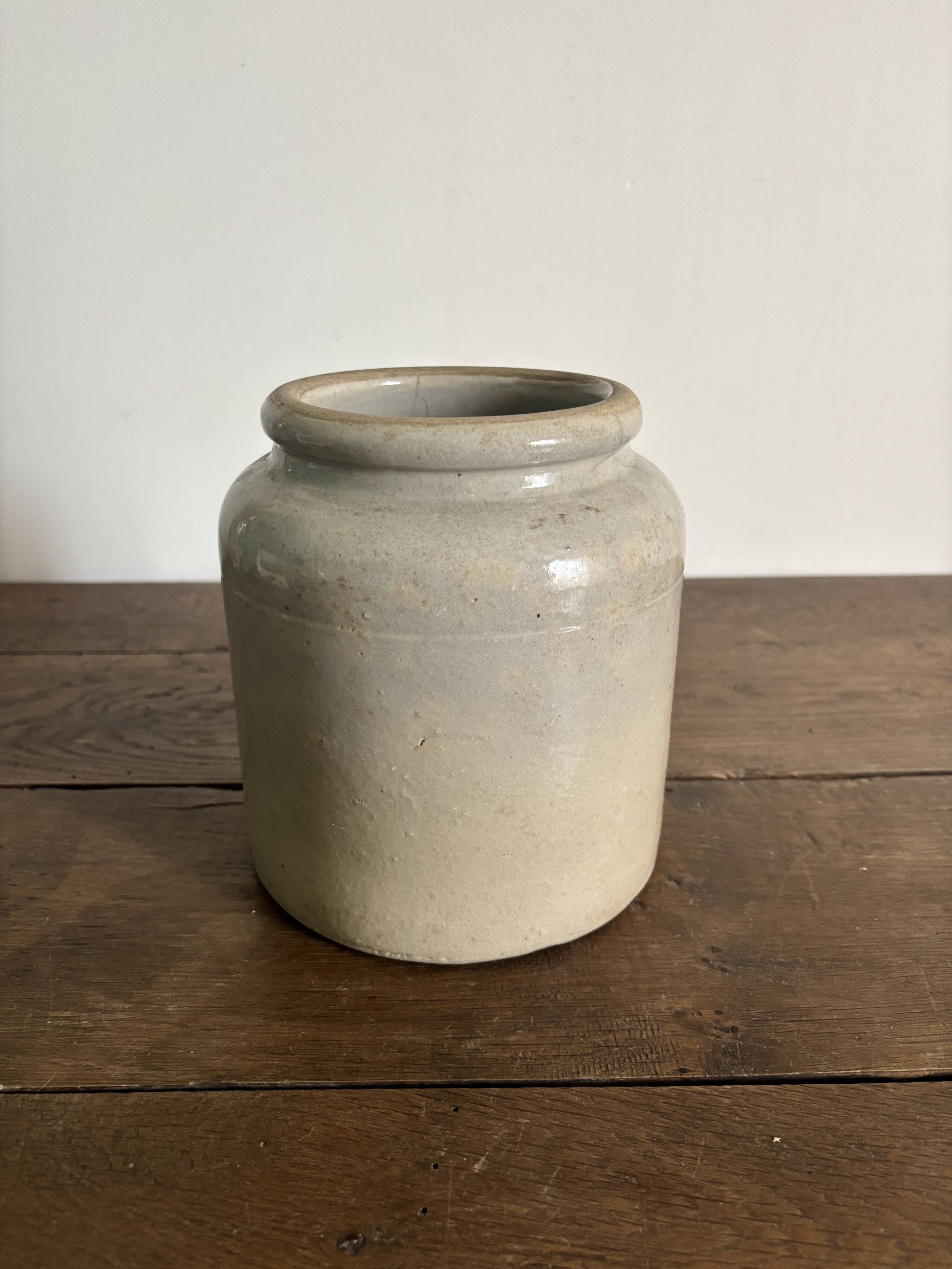 Ancien pot / vase en grès émaillé - vintage