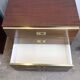 2 bedside tables/small chests of drawers in Campaign style, 1970s